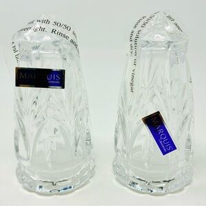 Marquis Waterford Canterbury Crystal Salt and Pepper Shakers Germany 40002989
